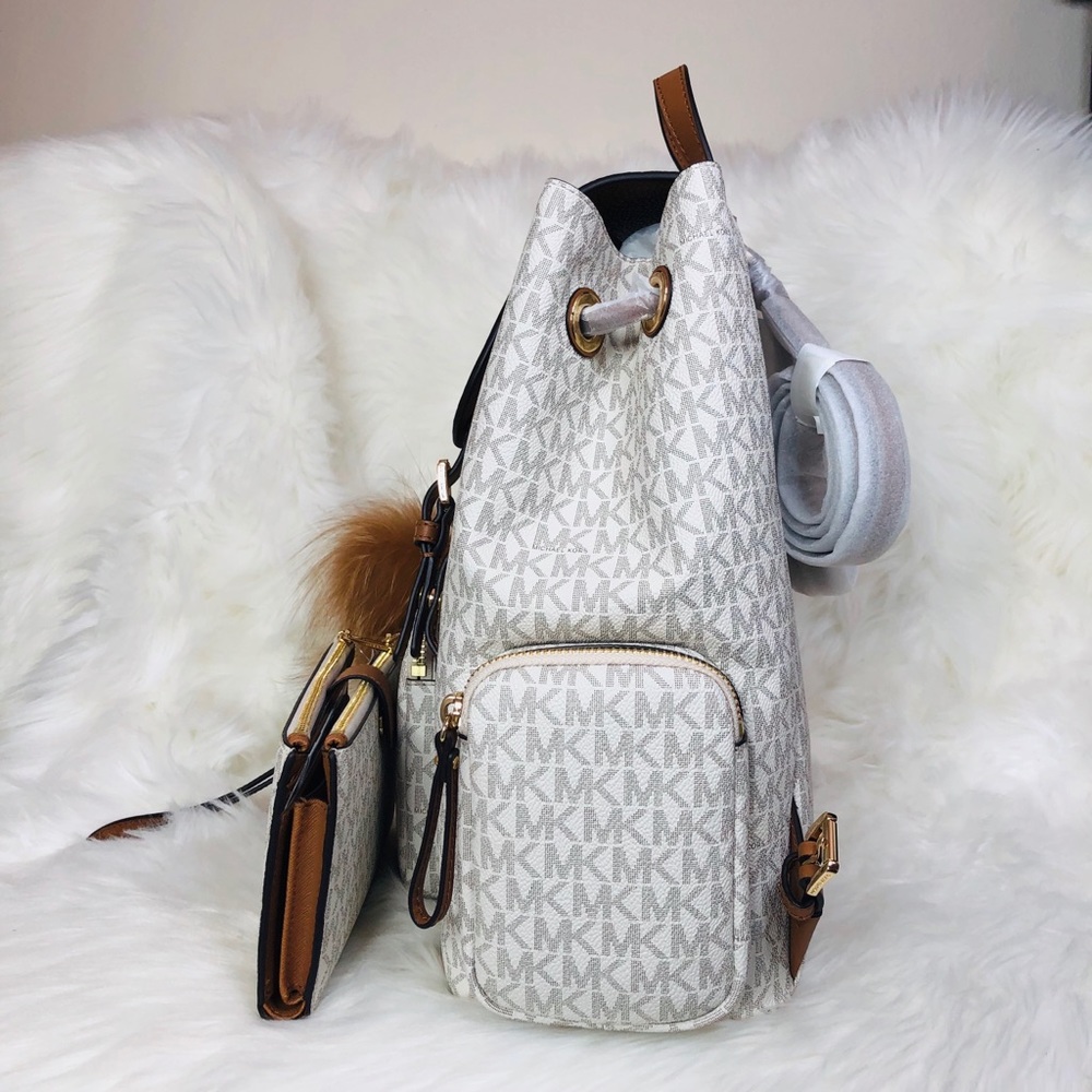 3PCS Michael Kors Abbey LG Cargo Backpack Set - Picture 3 of 8